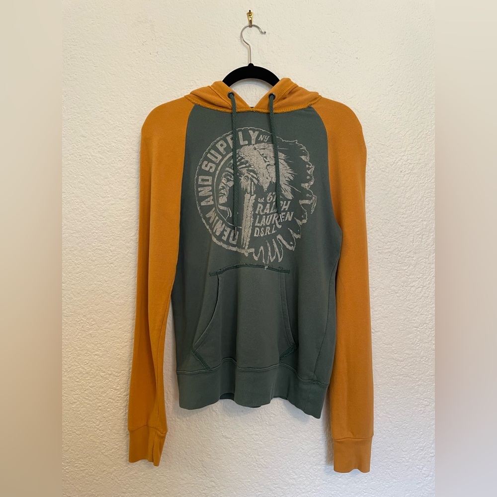 Ralph Lauren Denim & Supply Vintage Cotton Pullover Hoodie S
